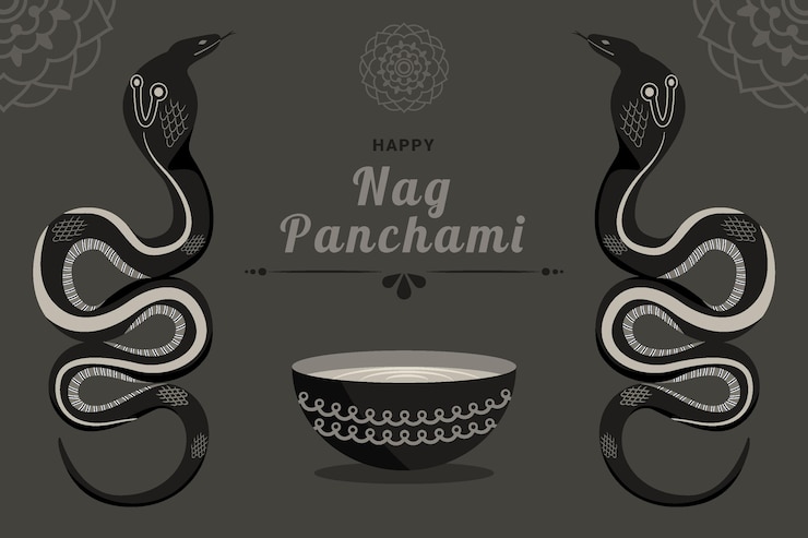 Vector gratuito ilustración de nag panchami
