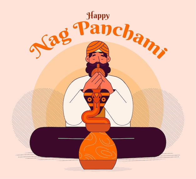 Ilustración de nag panchami
