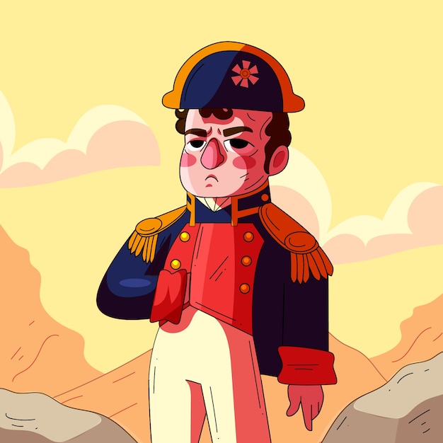 Vector gratuito ilustración de napoleón dibujada a mano