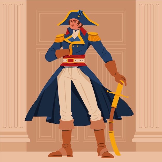 Ilustración de napoleón dibujada a mano