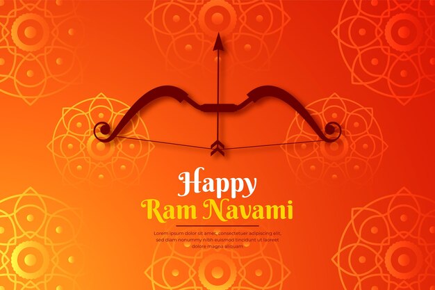Ilustración de navami ram gradiente