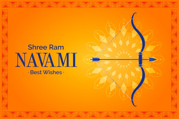 Ilustración de navami ram gradiente