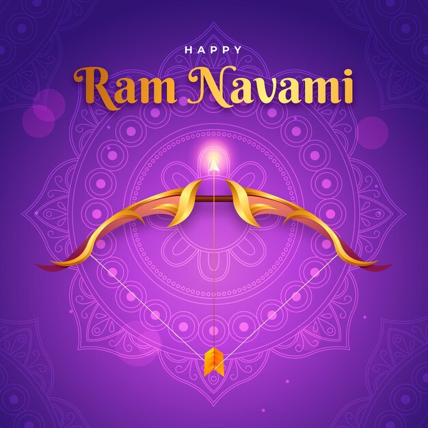 Ilustración de navami ram gradiente