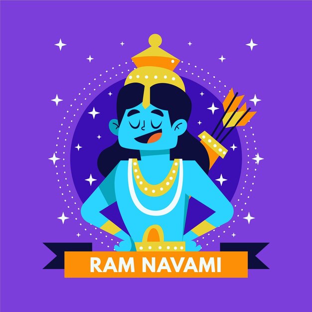 Ilustración de navami ram plana