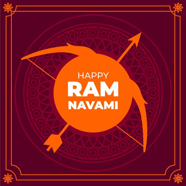 Ilustración de navami ram plana