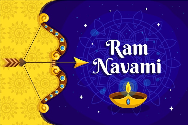 Ilustración de navami ram plana