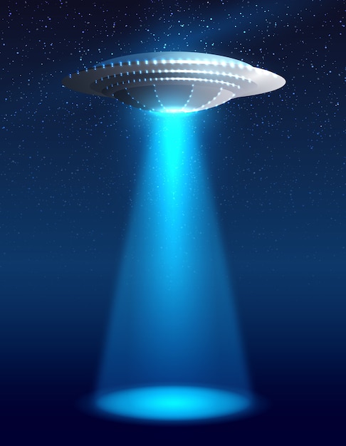 Ilustración de nave espacial extraterrestre