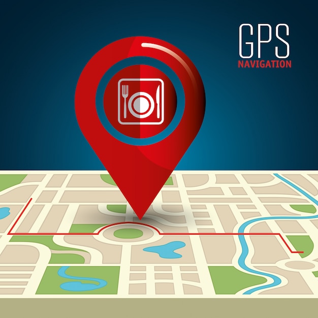 Vector gratuito ilustración de navegación gps