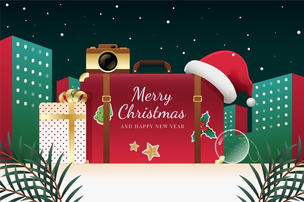 Ilustración de Navidad en gradiente