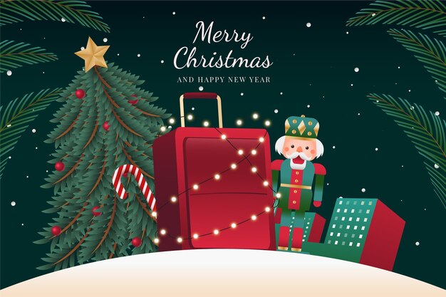 Ilustración de Navidad en gradiente