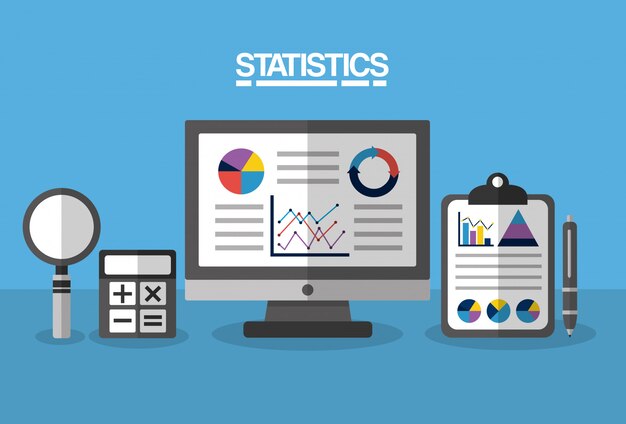 Ilustración de negocio de datos estadísticos