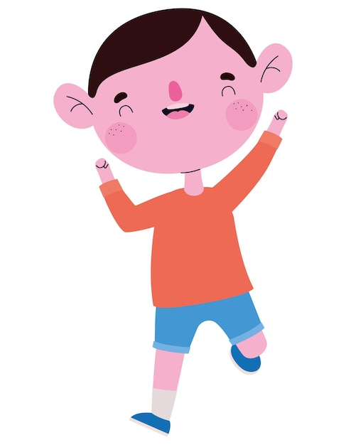 Ilustración del niño feliz