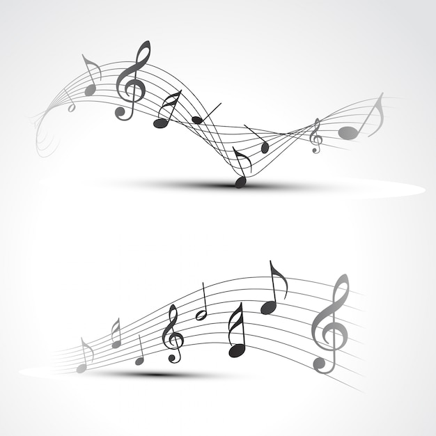 Ilustración de notas de música