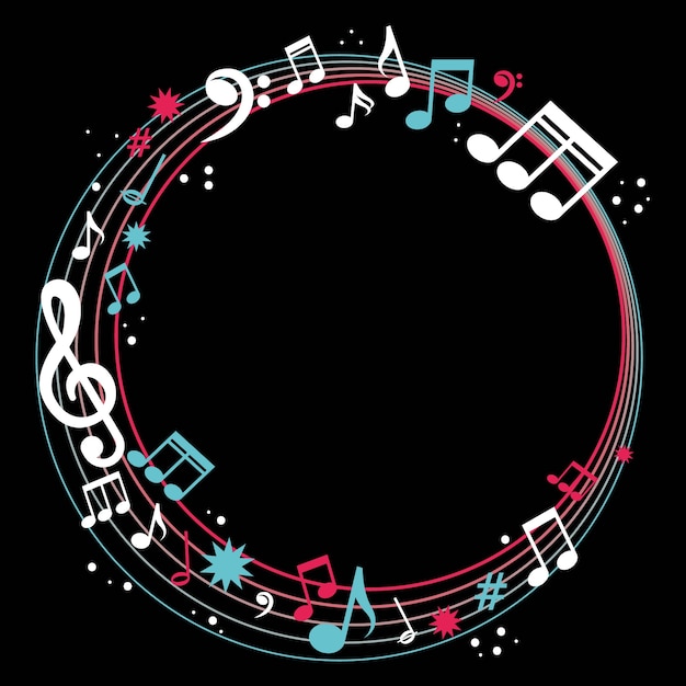 Vector gratuito ilustración de notas musicales dibujadas a mano