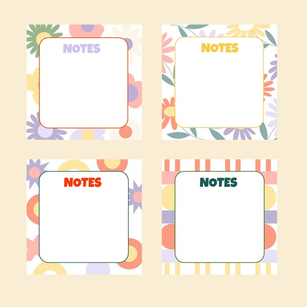 Ilustración de notas pegajosas dibujadas a mano