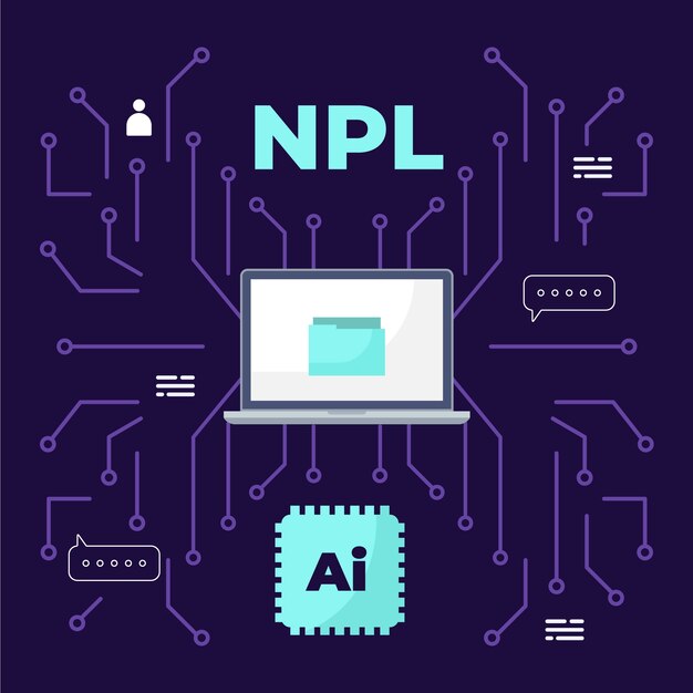 Ilustración de npl de diseño plano dibujado a mano