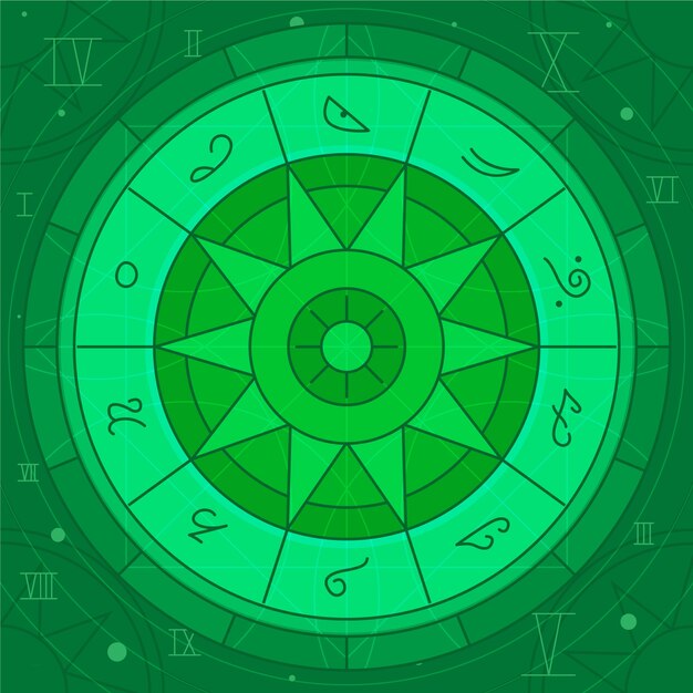 Ilustración de numerología dibujada a mano