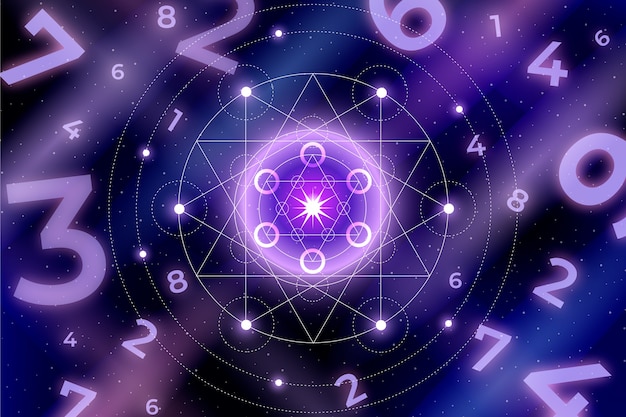 Ilustración de numerología de gradiente