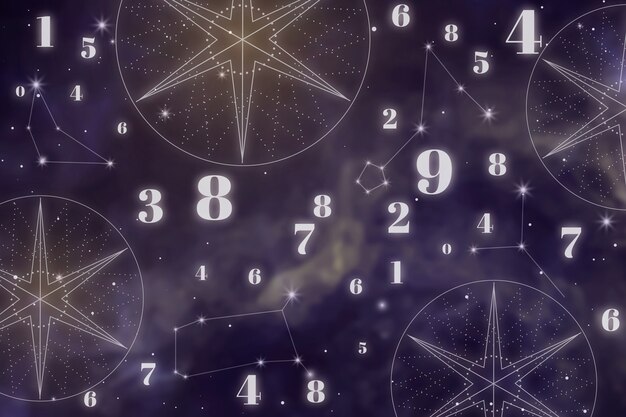 Ilustración de numerología de gradiente
