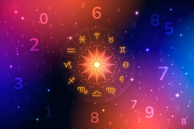 Ilustración de numerología de gradiente