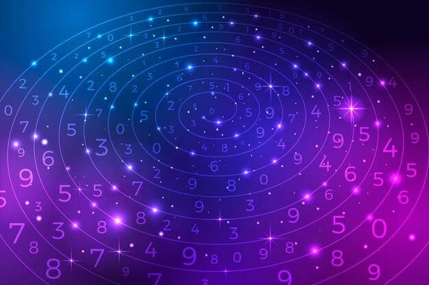 Ilustración de numerología de gradiente