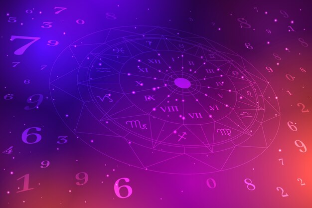 Ilustración de numerología de gradiente