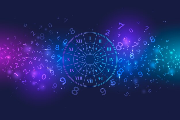 Ilustración de numerología de gradiente
