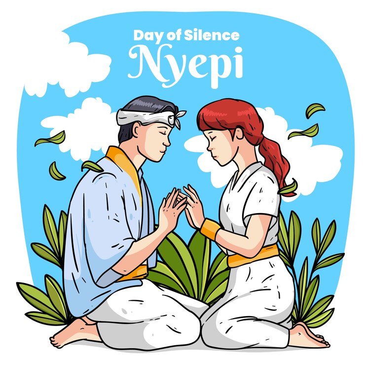 Vector gratuito ilustración de nyepi dibujada a mano