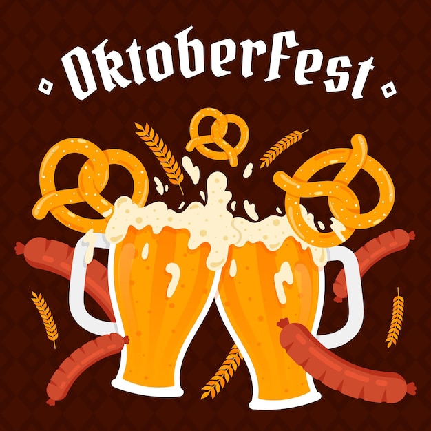 Vector gratuito ilustración de oktoberfest