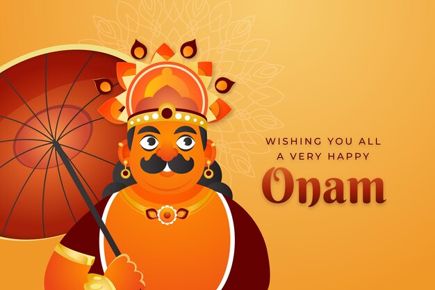 Ilustración de onam degradado