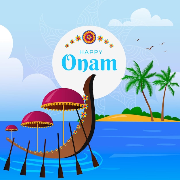 Ilustración de onam degradado