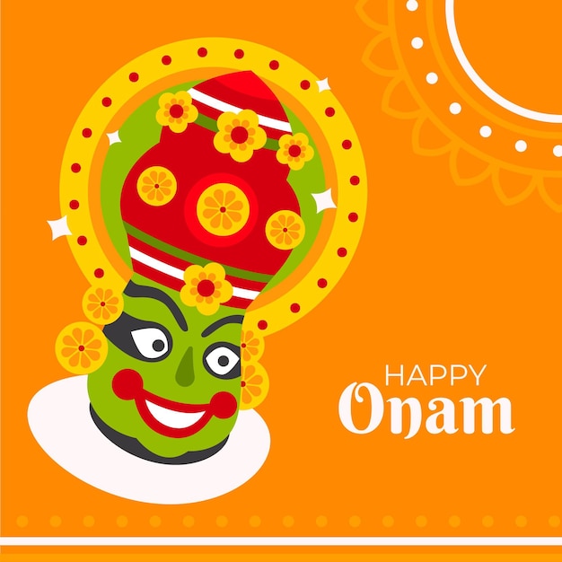 Vector gratuito ilustración de onam indio