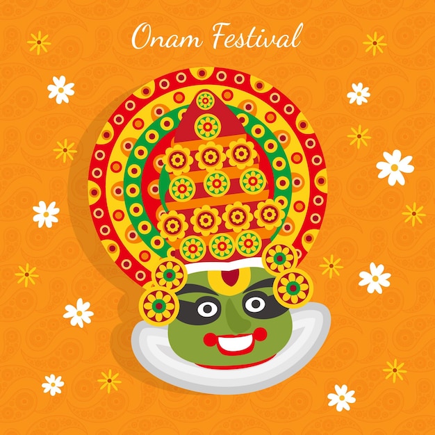 Vector gratuito ilustración de onam plana