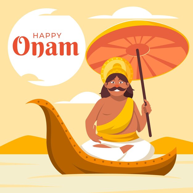Ilustración de onam plana
