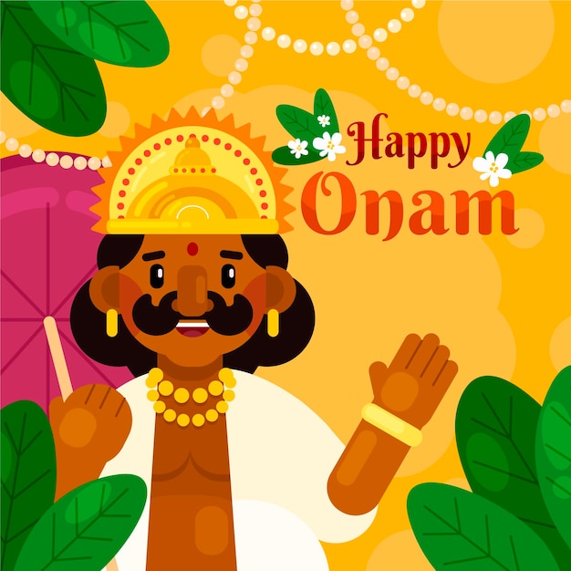 Ilustración de onam plana