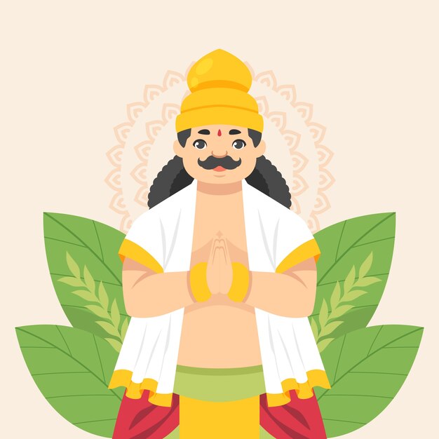 Ilustración de onam plana