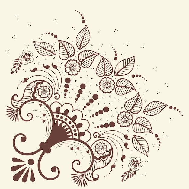 Vector gratuito ilustración del ornamento de mehndi