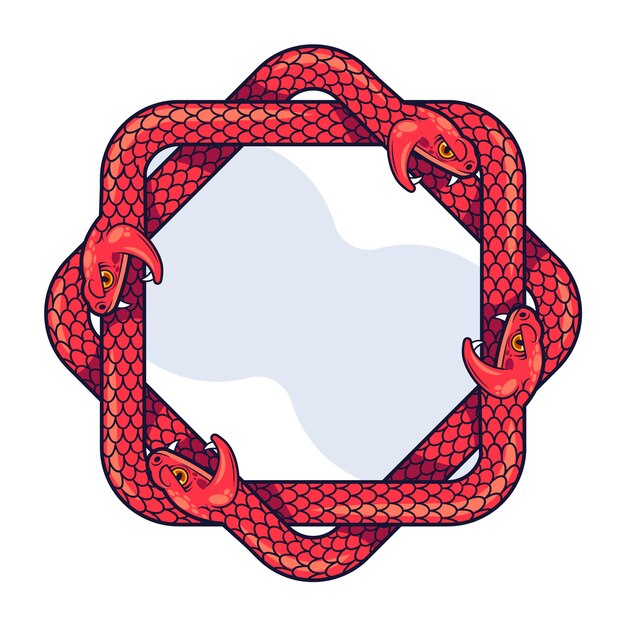 Ilustración de ouroboros dibujada a mano