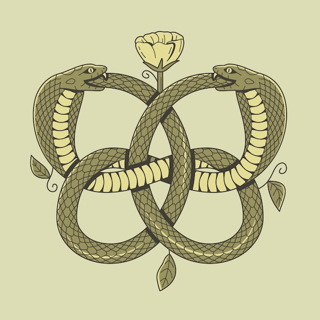 Ilustración de ouroboros dibujada a mano