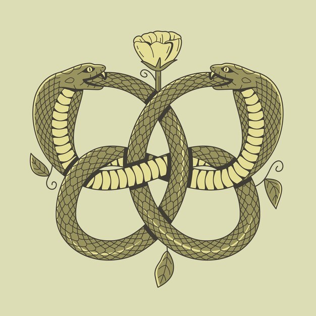 Ilustración de ouroboros dibujada a mano