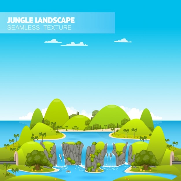 Ilustración de paisaje de jungla