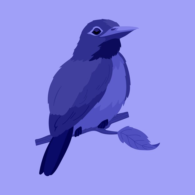 Ilustración de pájaro de diseño plano