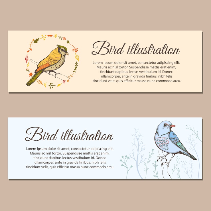 Vector gratuito ilustración de un pájaro. fondo hecho a mano