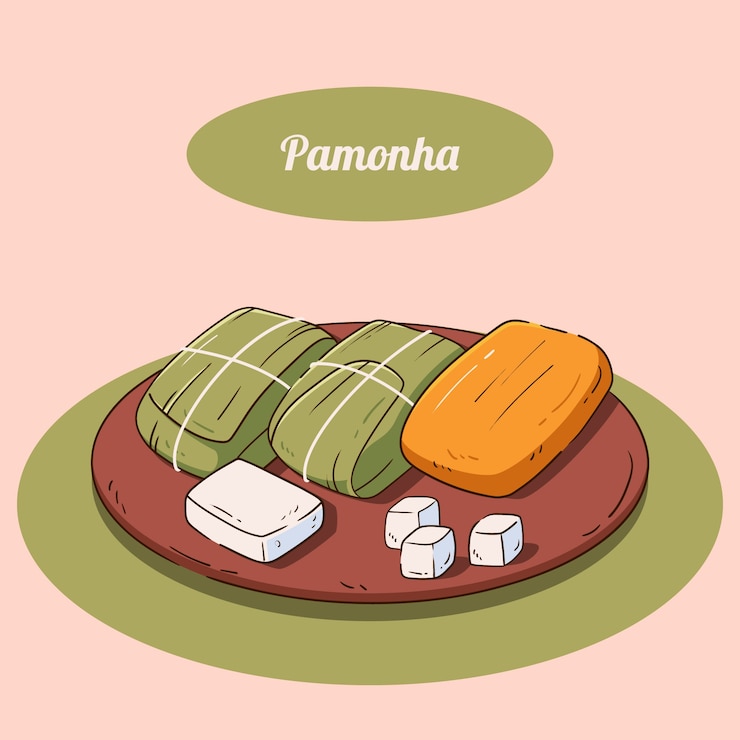 Vector gratuito ilustración de pamonha dibujada a mano