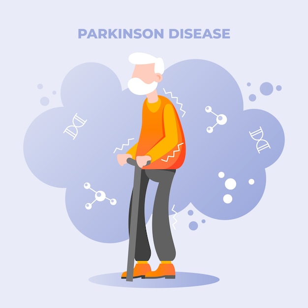 Ilustración de parkinson degradado