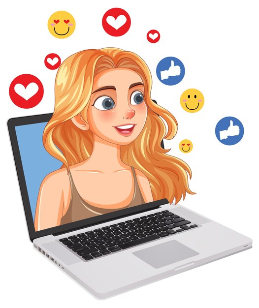 Ilustración de participación en las redes sociales