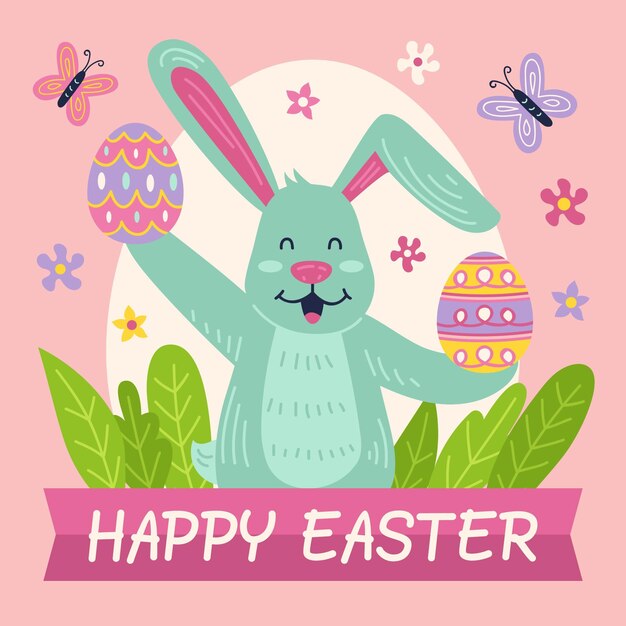 Ilustración de Pascua dibujada a mano