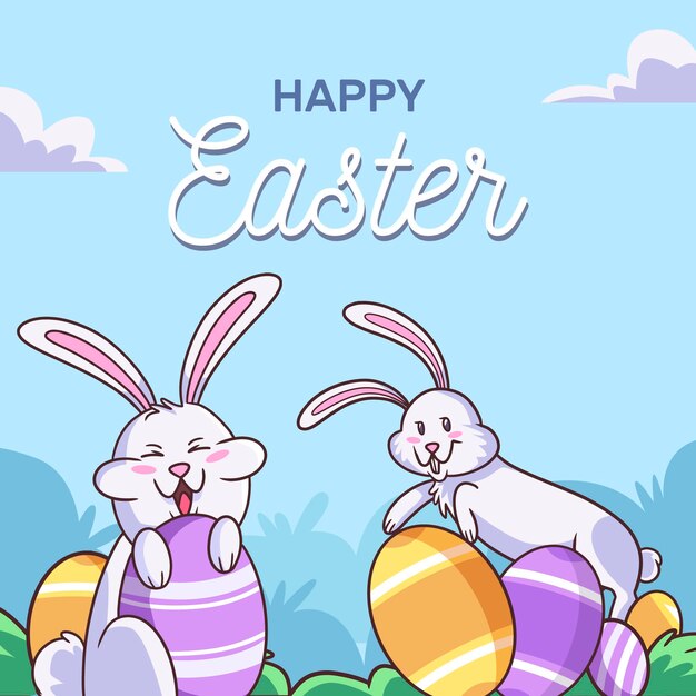 Ilustración de Pascua dibujada a mano