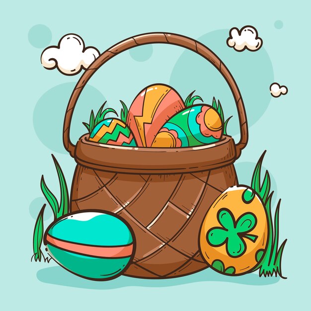 Ilustración de pascua dibujada a mano