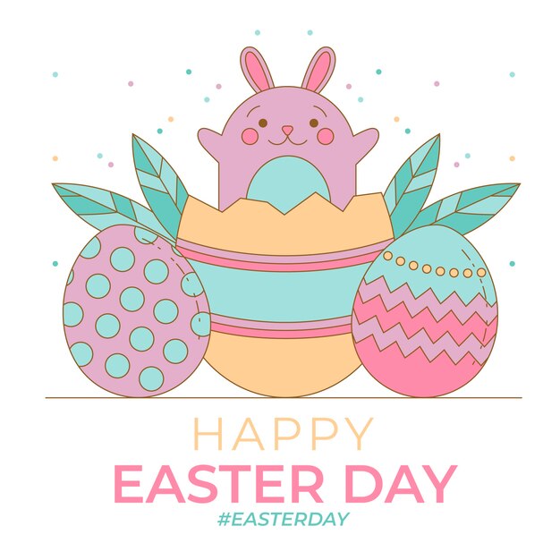 Ilustración de pascua dibujada a mano